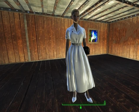 辐射4护士服MOD_辐射4漆面护士服MOD 绿色版-开心电玩