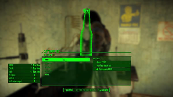 辐射4酒精MOD_辐射4酿造酒精MOD 绿色版-开心电玩