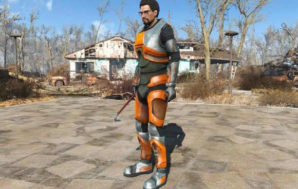 辐射4防护服MOD_辐射4半条命2生化防护服MOD 绿色版-开心电玩