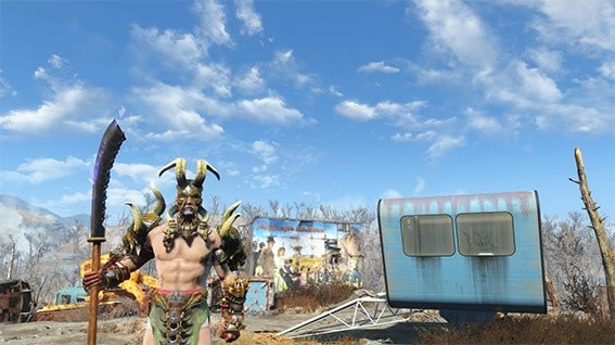 辐射4恶魔装备MOD_辐射4荒地恶魔装备武器套装MOD 绿色版-开心电玩