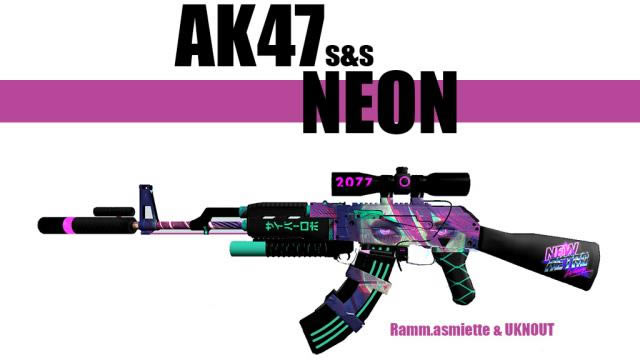 求生之路2AK47MOD_求生之路2AK47霓虹喷漆版MOD asmiette版