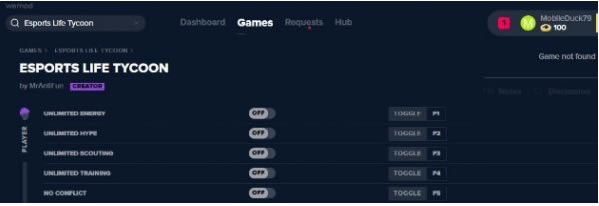 EsportsLifeTycoon修改器_Esports Life Tycoon十项修改器最新版 v1.0 绿色版-开心电玩