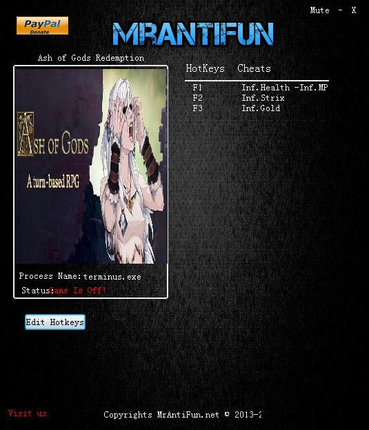诸神灰烬:救赎修改器_诸神灰烬:救赎四项修改器 v1.1.51 MrAntiFun版-开心电玩
