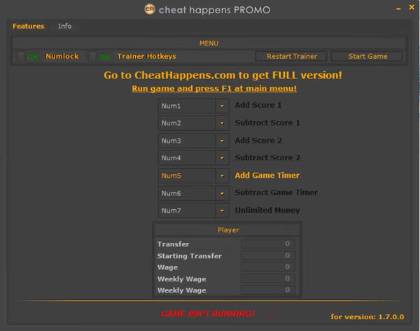FIFA13修改器_FIFA13匹配定时器修改器 v1.7 CH版-开心电玩