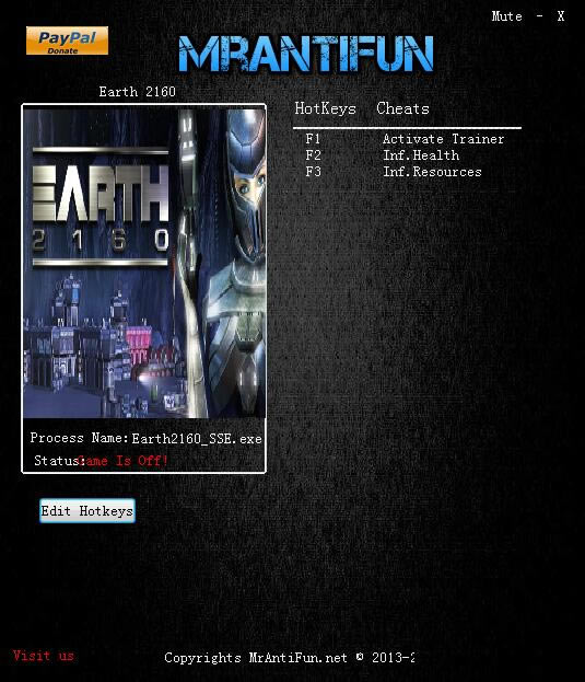 地球2160修改器_地球2160两项修改器 v1.3.8 MrAntiFun版-开心电玩