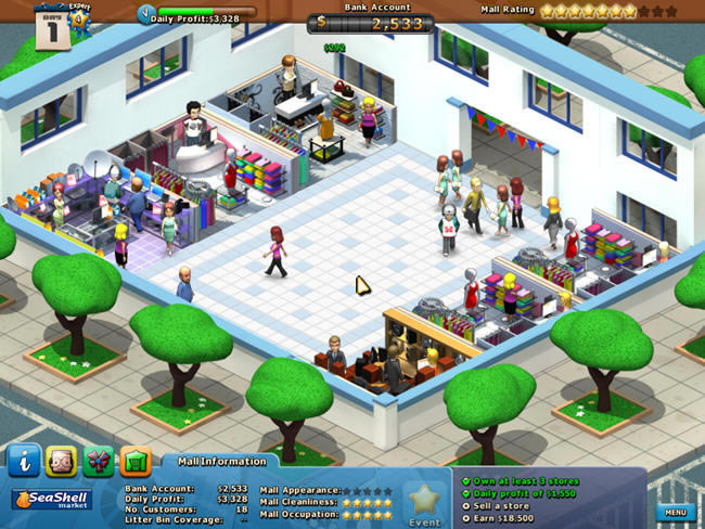 经典的模拟经营游戏-超级购物城下载(MallAPalooza)绿色英文版