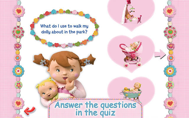 小女孩:茉莉和洋娃娃一起玩耍下载