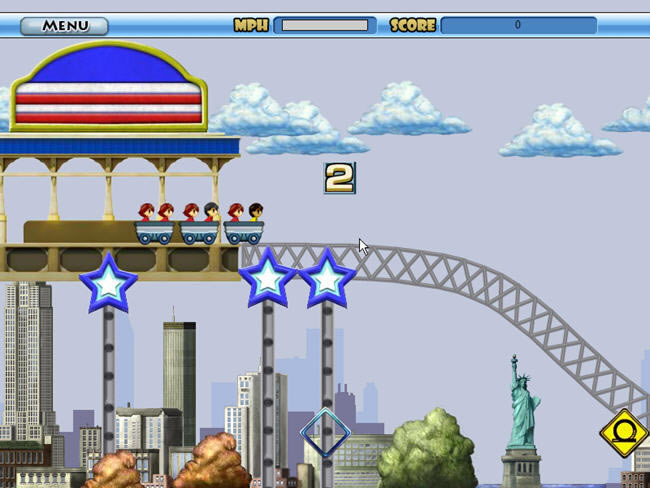 经典刺激的小游戏-疯狂过山车下载(RollercoasterRush)绿色破解版