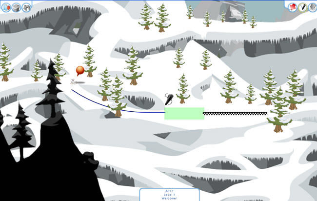 益智的休闲游戏-线条滑雪1：自由式下载(Line Rider Freestyle)英文硬盘版